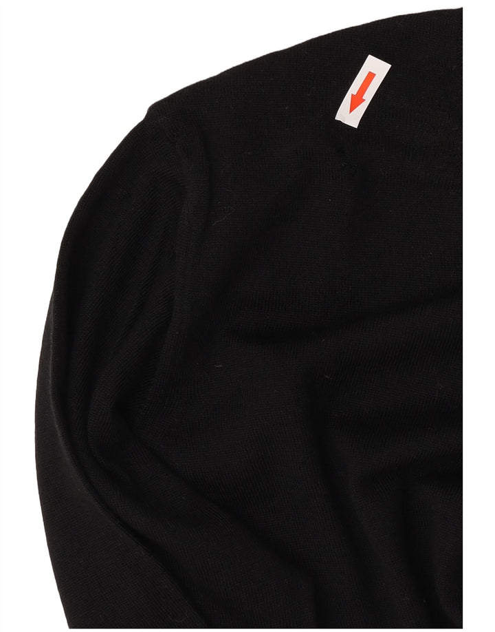 Zara Pull ras du cou pour homme en laine noire Taille S