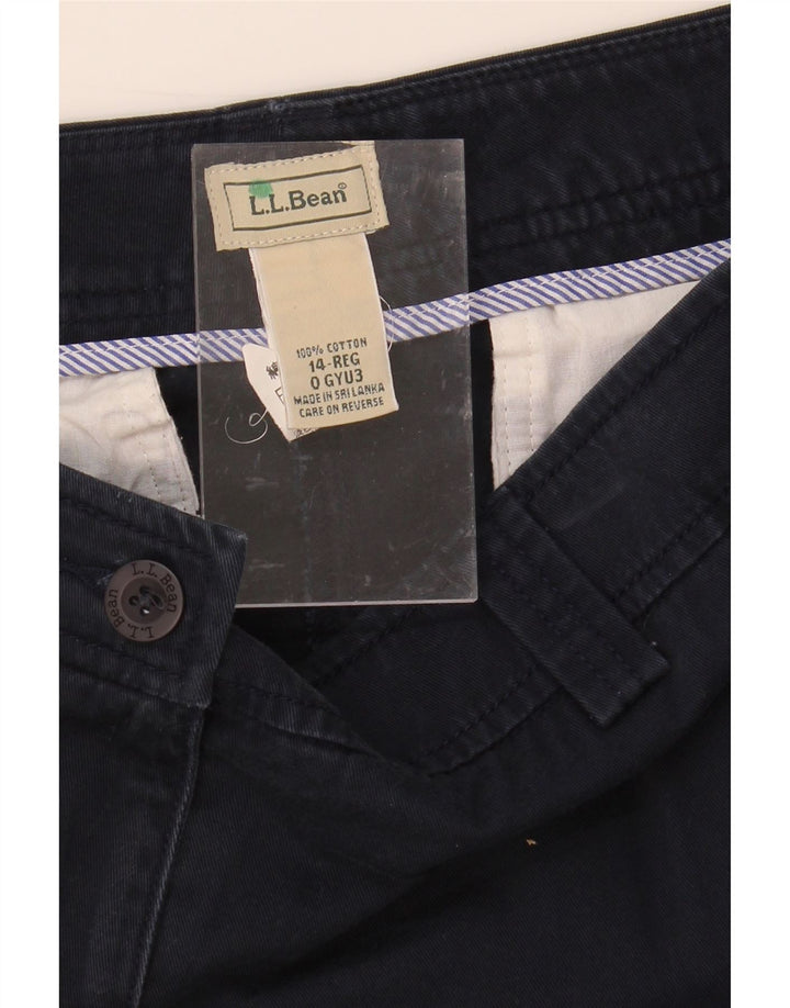 L.L.BEAN Womens Regular Chino Trousers Size 14 Large W32 L29 Navy Blue Vintage L.L.Bean and Second-Hand L.L.Bean from Messina Hembry 