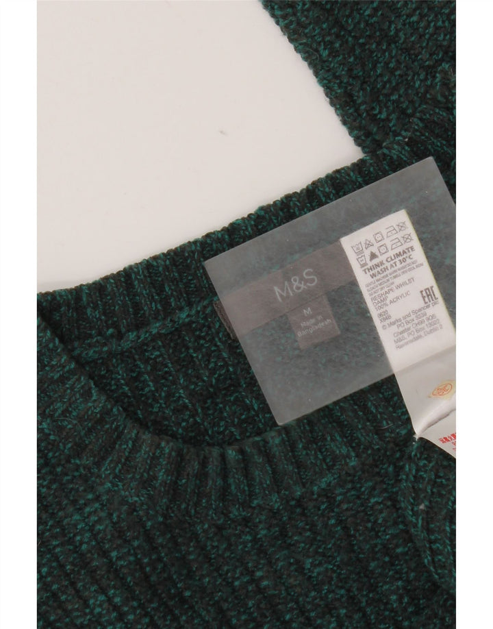 Marks & Spencer Pull à col rond pour homme en acrylique moucheté vert moyen