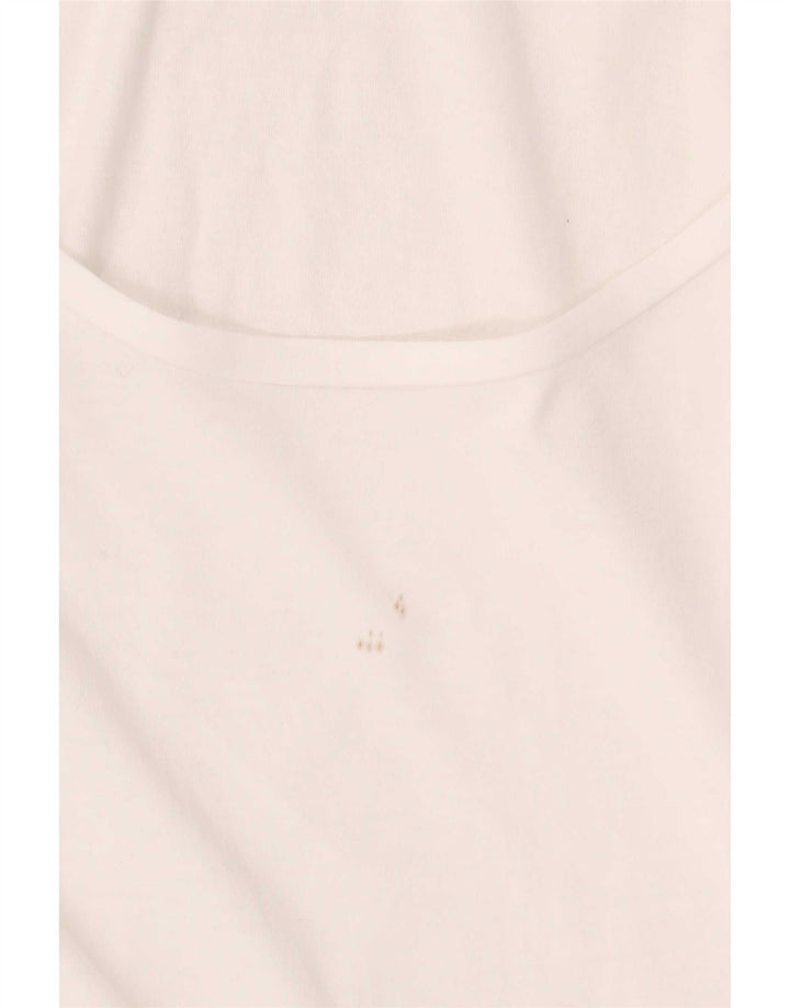 Guess T-Shirt Femme Top UK 8 Small Blanc Coton