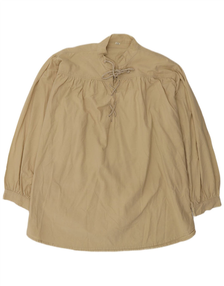 VINTAGE Chemise pull homme XL Vert Coton Bohème