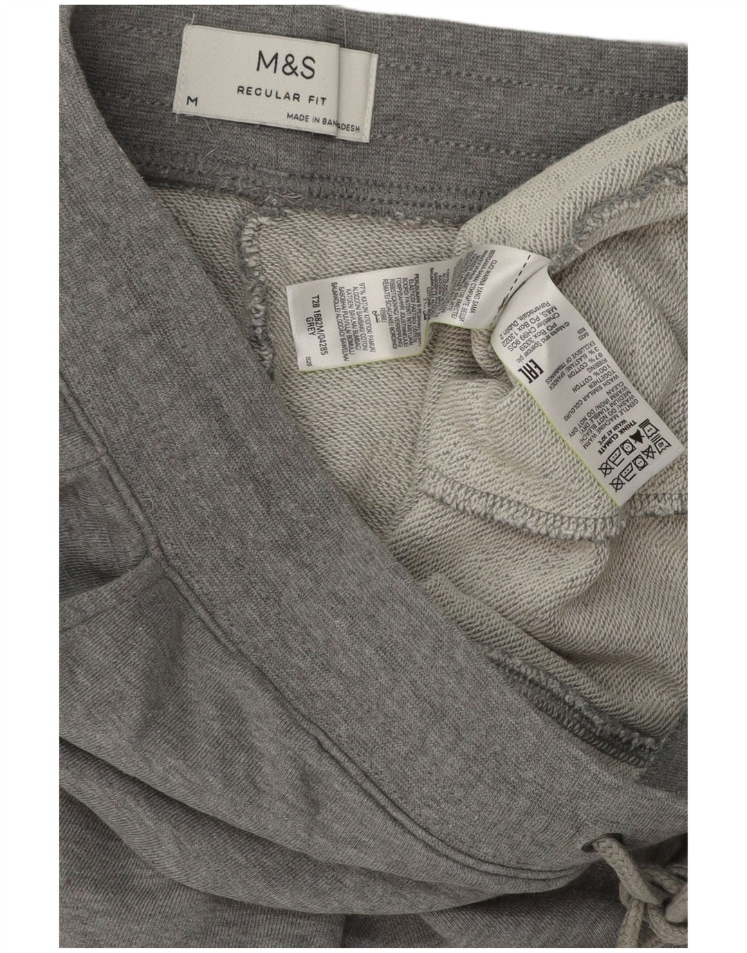 Marks & Spencer Short de Sport Regular Fit Homme Gris Moyen Coton