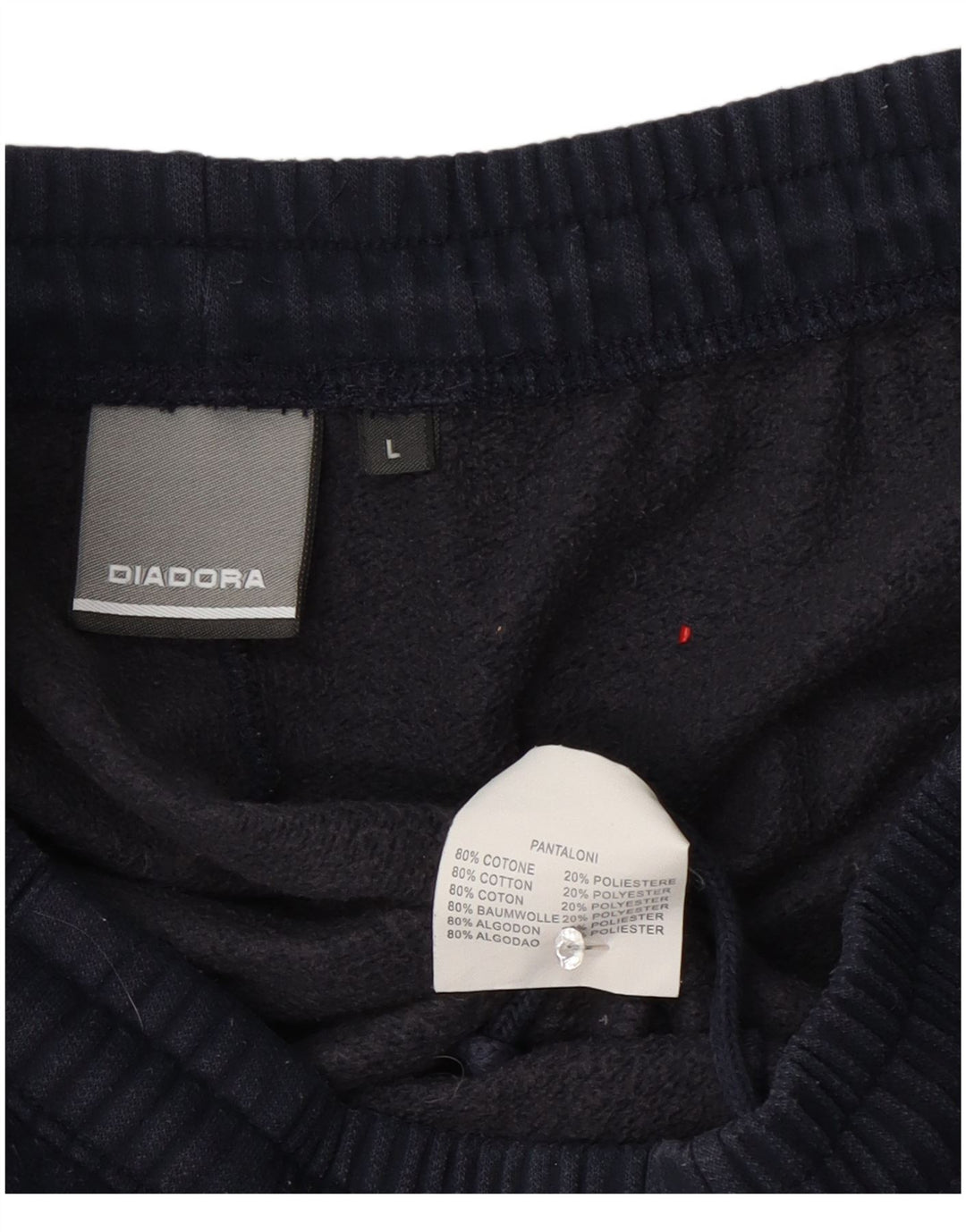 Diadora Pantalon De Survêtement Homme Large Bleu Marine Coton