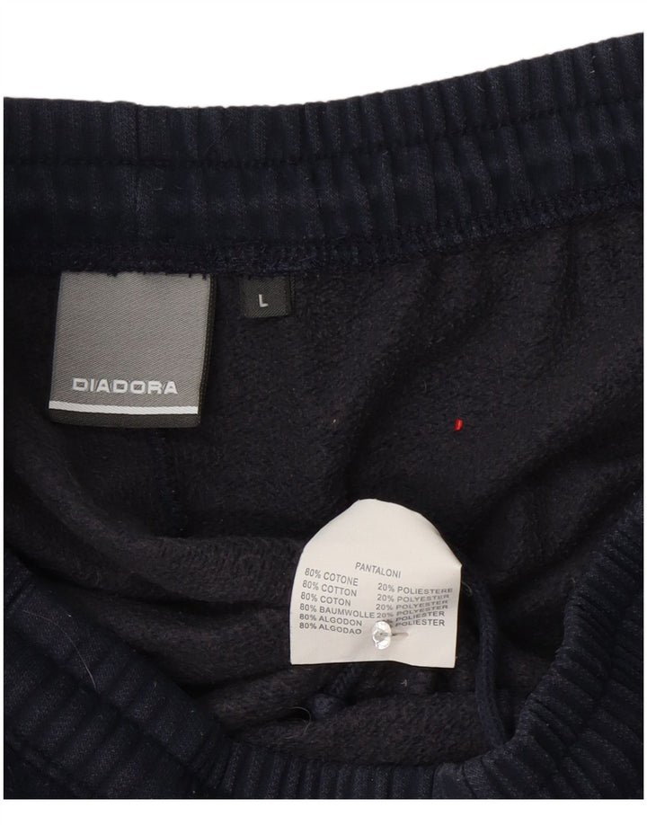 Diadora Pantalon De Survêtement Homme Large Bleu Marine Coton