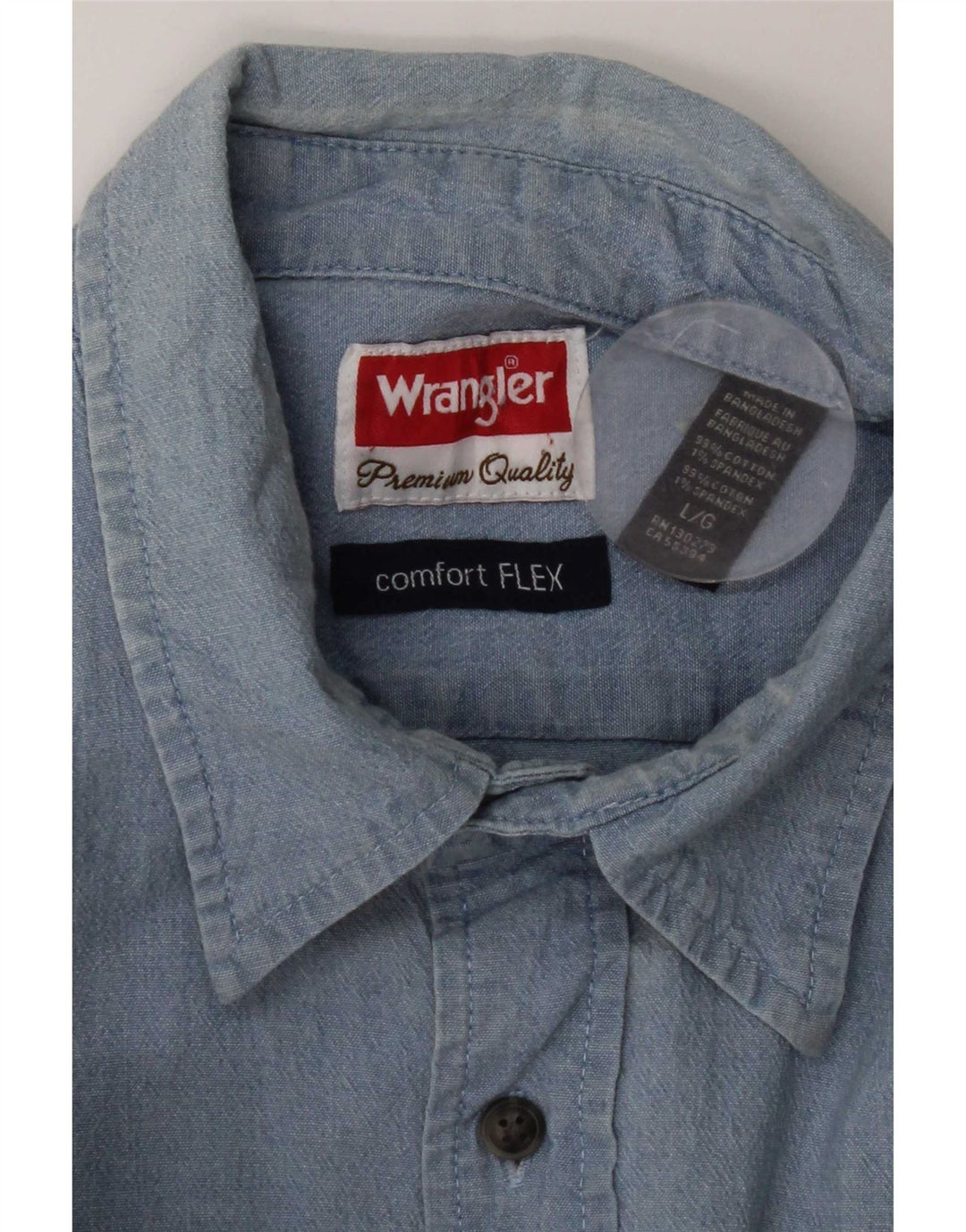 Wrangler Chemise en Jean Homme Grand Bleu Coton