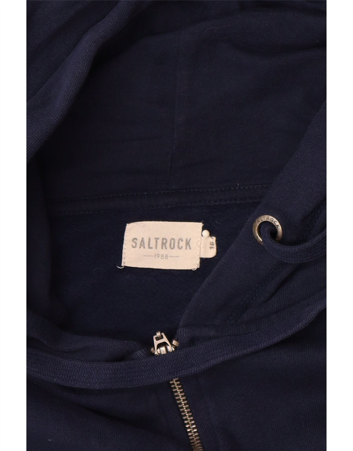 SALTROCK Pull à capuche zippé surdimensionné pour femme UK 16 Large Bleu marine