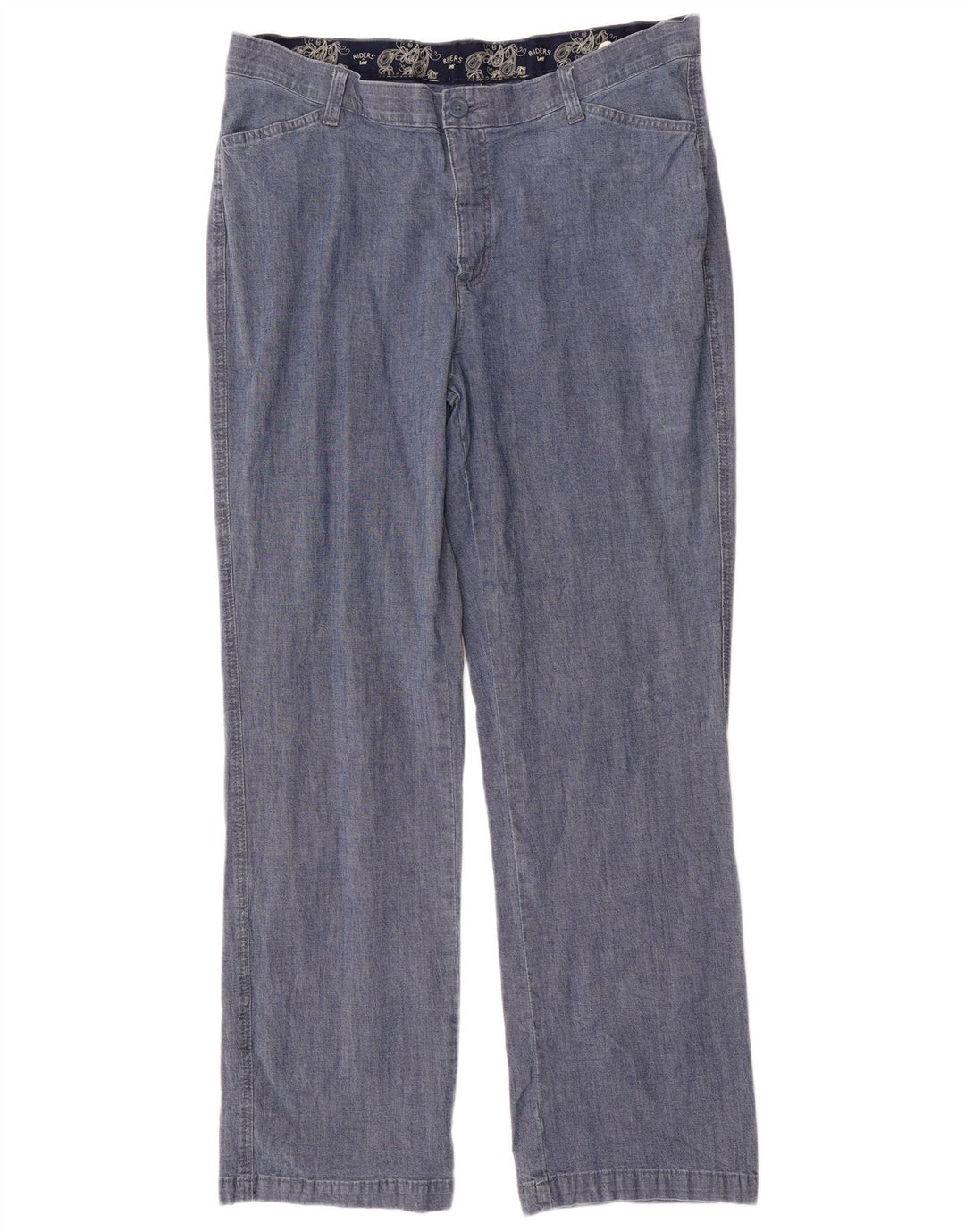 LEE Pantalon décontracté taille haute Riders pour femme US 18 2XL W36 L31 Bleu