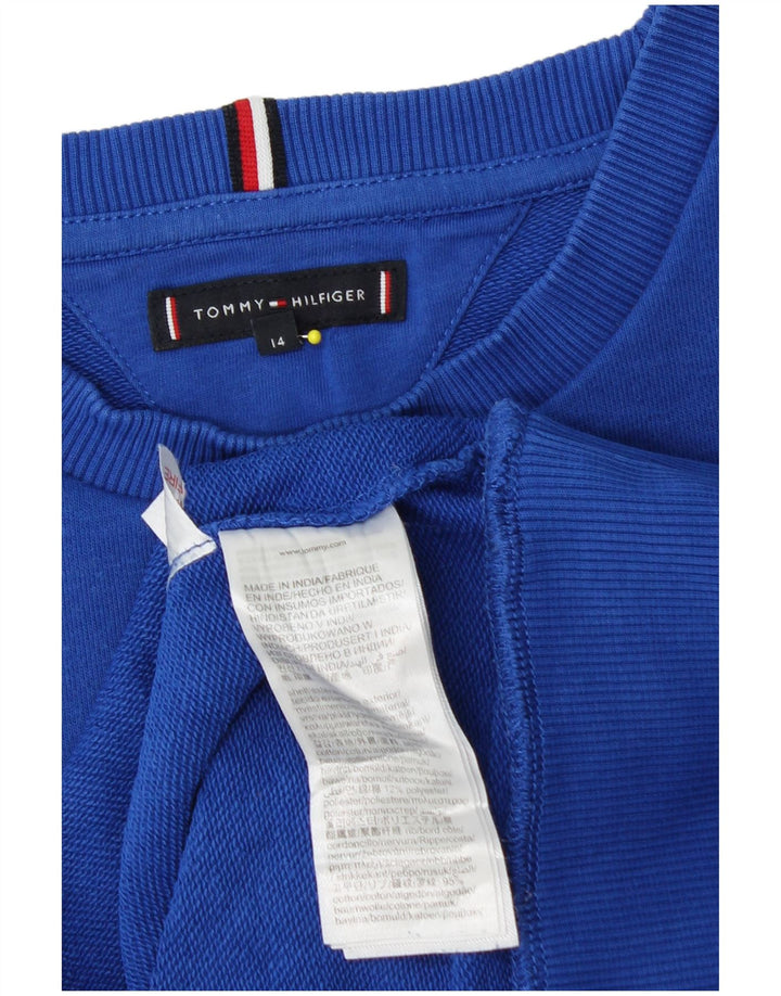 Tommy Hilfiger Sweat-shirt graphique pour garçon 13-14 ans Bleu Coton