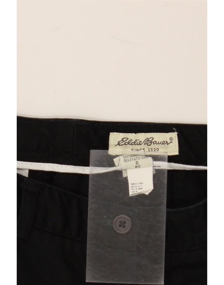 EDDIE BAUER Pantalon Chino Droit Femme EU 40 Medium W30 L30 Noir