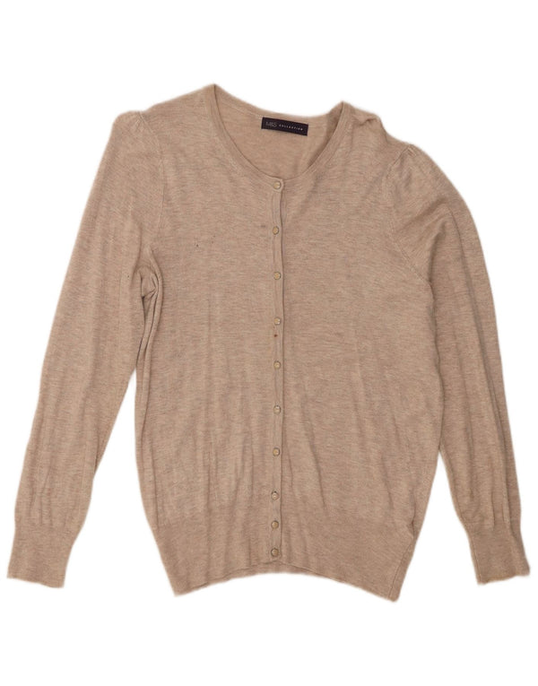 Marks & Spencer Cardigan pour femme en viscose mouchetée beige moyen UK 44