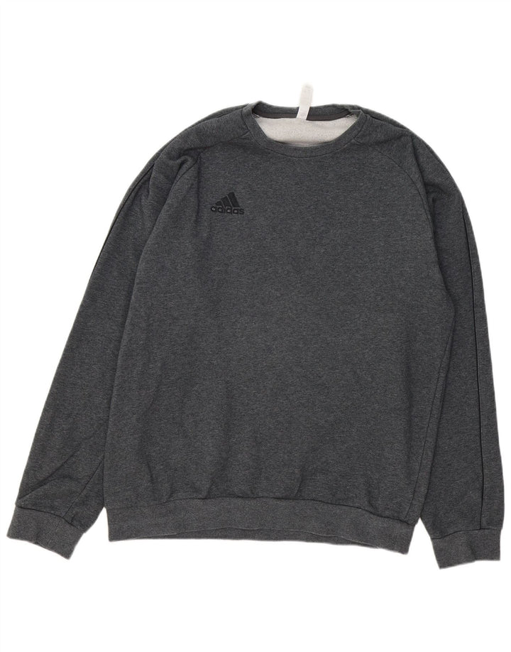 ADIDAS Mens Sweatshirt Jumper Large Grey Cotton