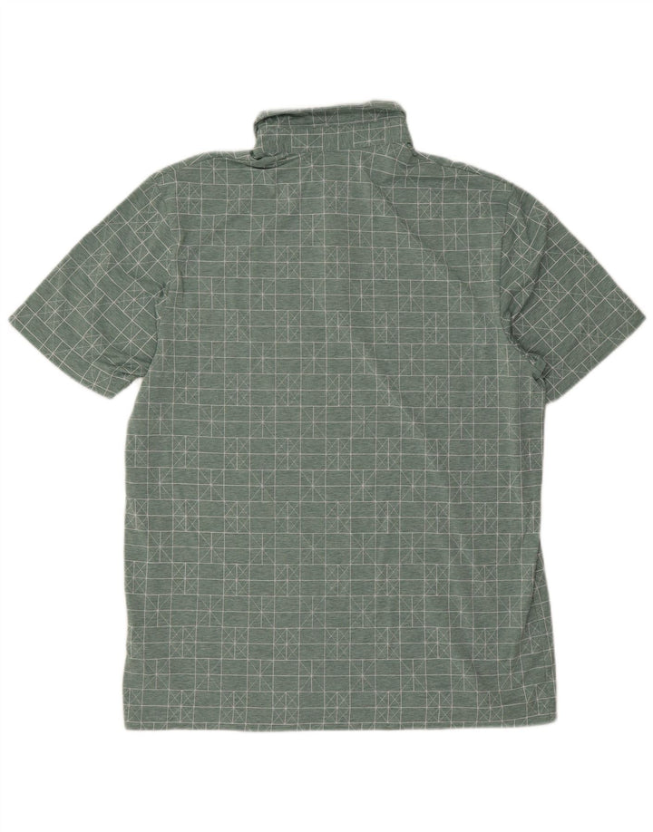 Adidas Polo Homme Vert Moyen Géométrique Polyester