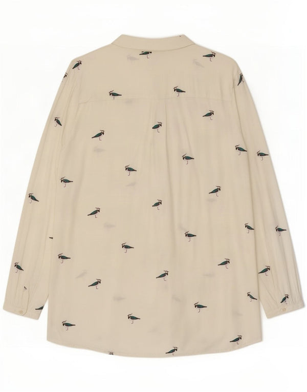 Joules Chemisier surdimensionné à motif abstrait pour femme UK 18 XL Blanc