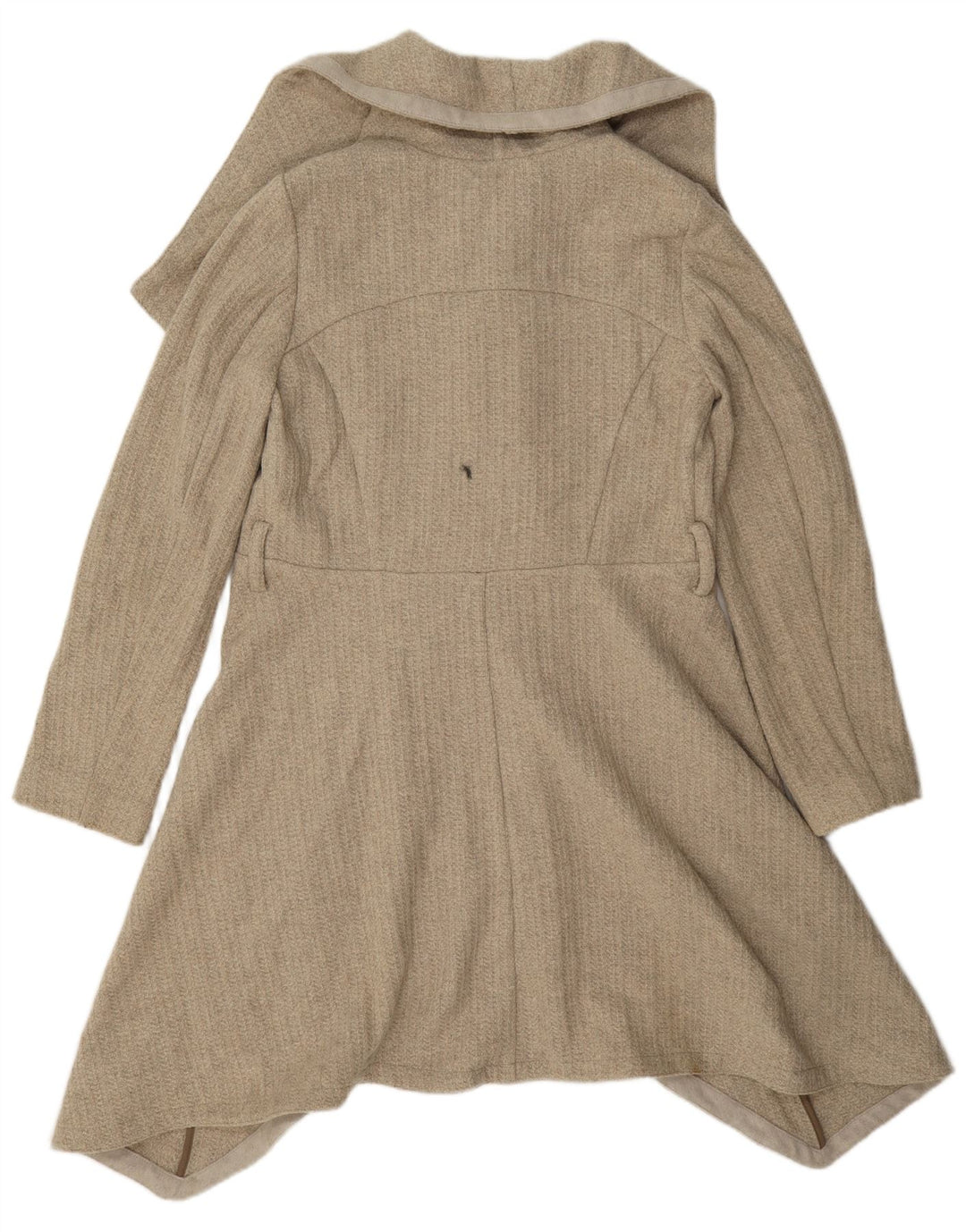 Oasis Manteau ouvert surdimensionné pour femme UK 10 Petite laine beige
