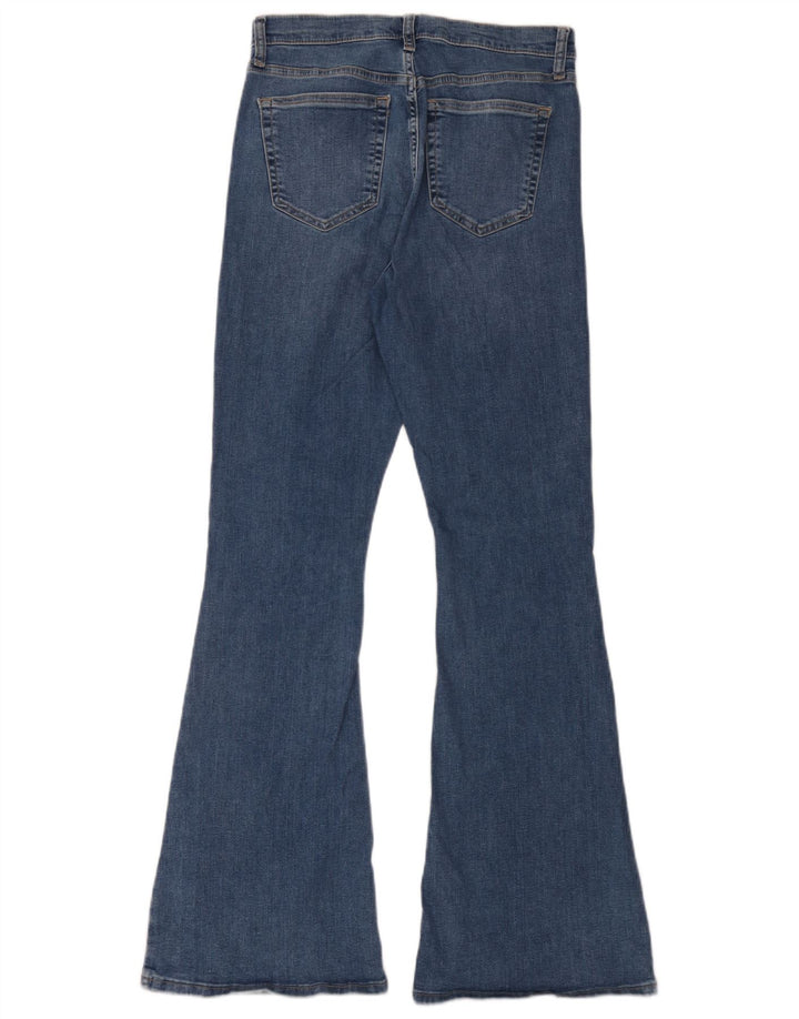 Topshop Femme Jean Évasé Jamie W30 L32 Bleu Coton