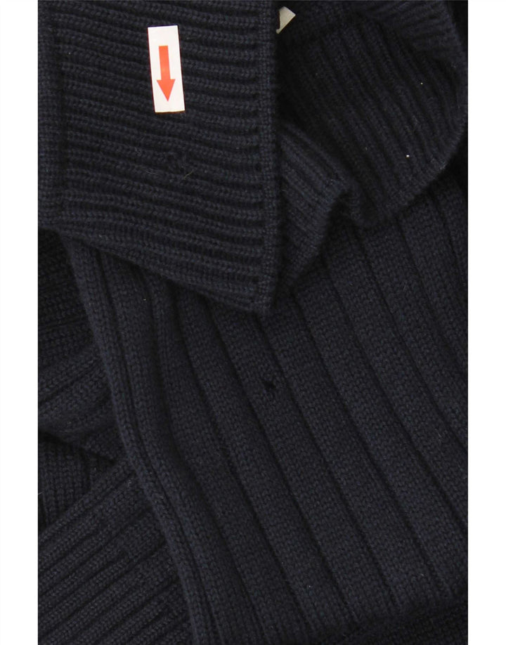 Ranger Cardigan Homme Pull IT 50 Bleu Marine Moyen Colorblock Laine Vierge
