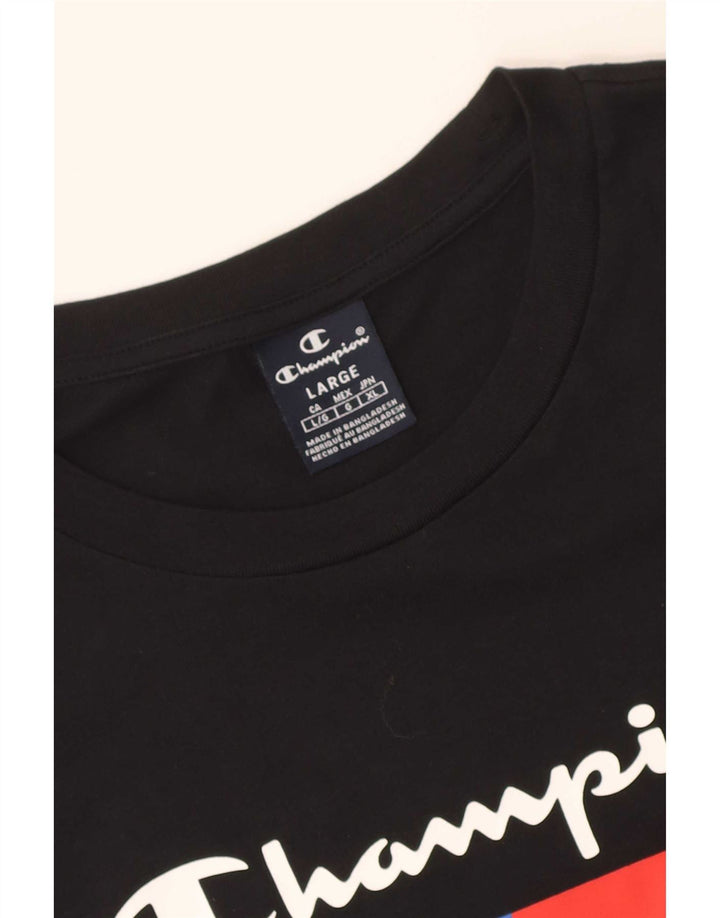 Champion T-Shirt Graphique Homme Grand Noir