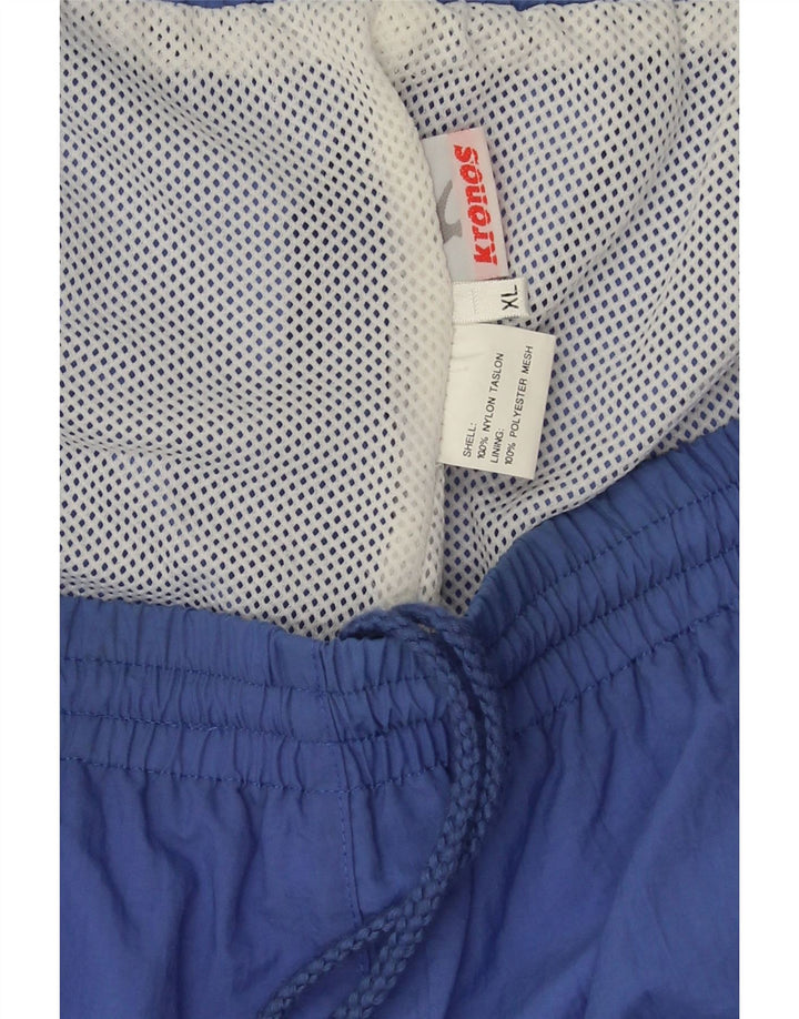 Kronos Pantalon de survêtement pour homme XL Bleu Colorblock Polyester Sports