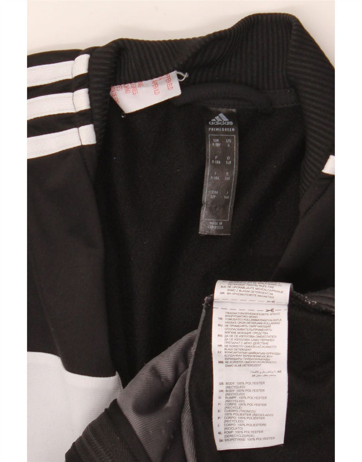 Adidas Veste de survêtement pour garçon 9-10 ans Noir Colourblock Polyester
