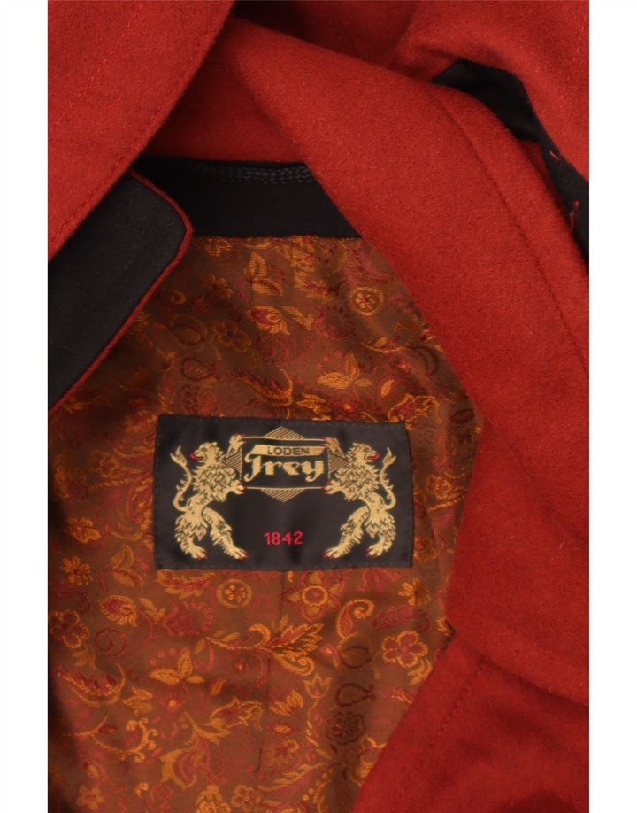 Loden Frey Manteau à capuche pour femme EU 40 Laine rouge moyen