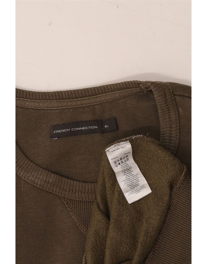 FRENCH CONNECTION Sweat-Shirt Homme XL Kaki Coton