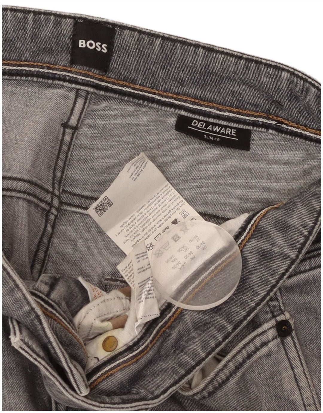 Hugo Boss Jean Slim Delaware W34 L30 Homme Bleu Coton