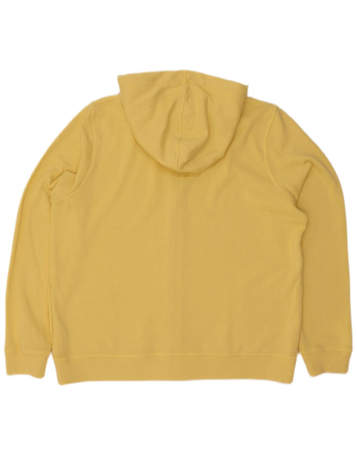 Fat Face Pull à capuche zippé pour homme en coton jaune grand