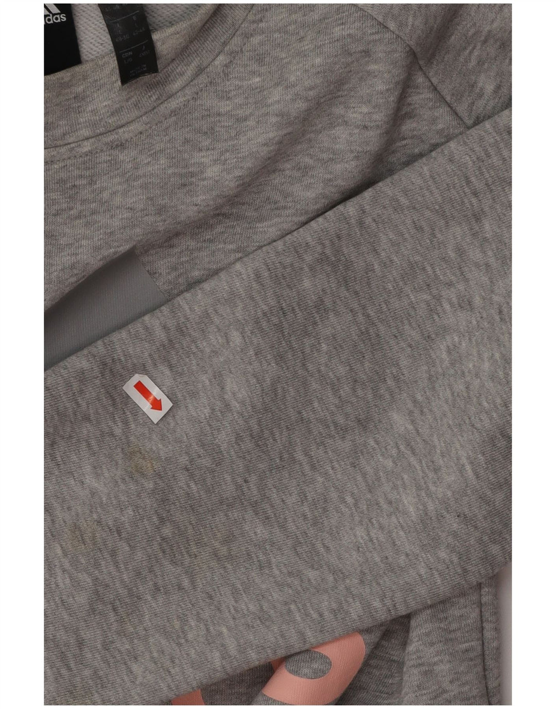 ADIDAS Sweat-shirt graphique pour femme UK 14/16 Grand coton gris