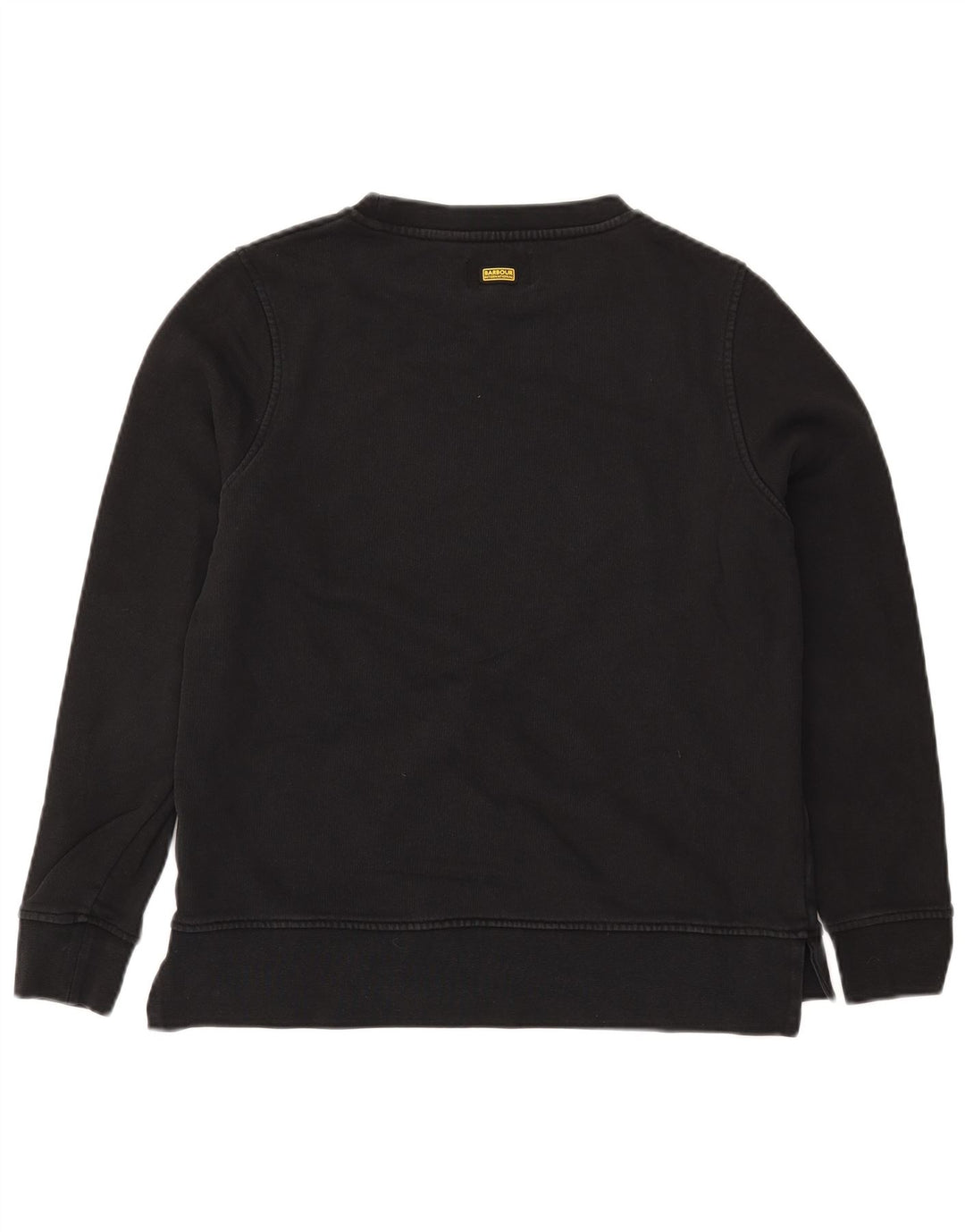 BARBOUR Sweat-shirt graphique pour femme UK 12 en coton noir moyen