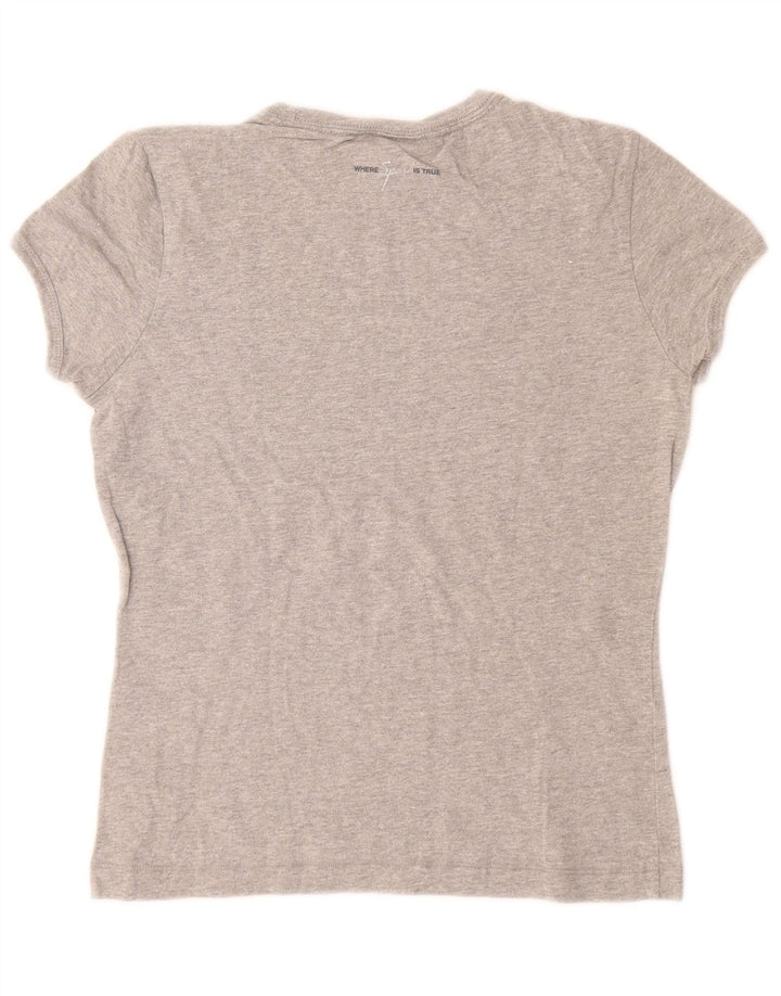 CHAMPION T-shirt graphique Heritage Classics pour femme UK 12 Gris moyen