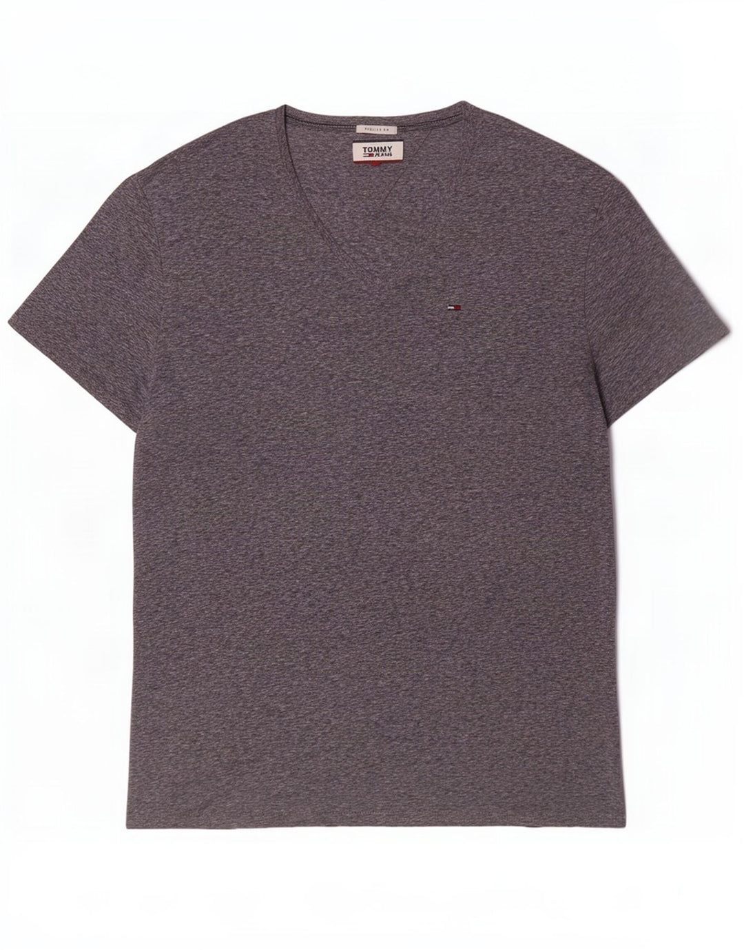 Tommy Hilfiger T-Shirt Coupe Régulière Homme XL Gris Moucheté Polyester