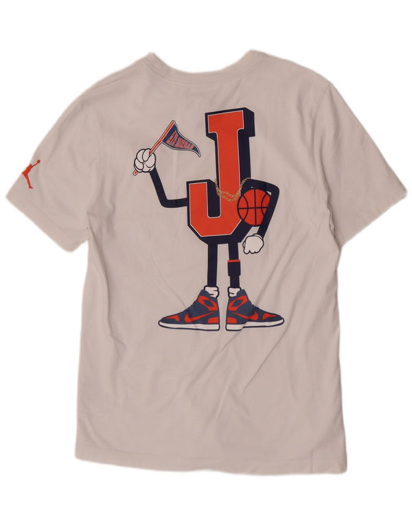Jordan T-shirt graphique coupe standard pour homme en coton blanc moyen