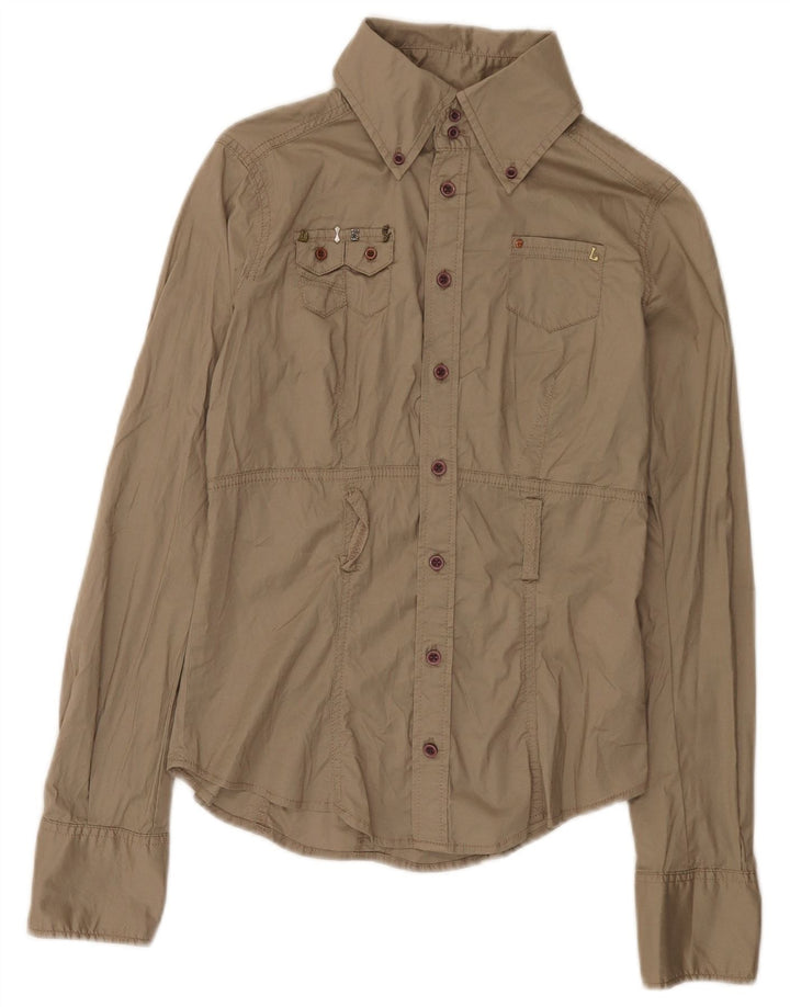 Chemise Diesel Femme UK 10 Small Gris Coton