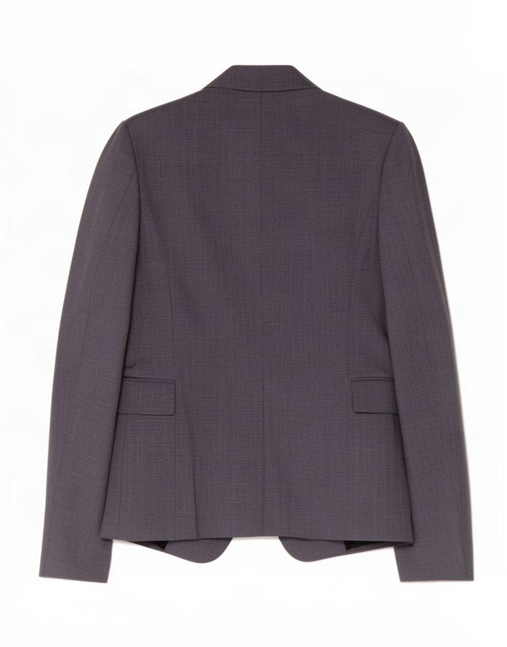 Zara Femme 1 Bouton Blazer Veste UK 6 XS Bleu Marine Acétate