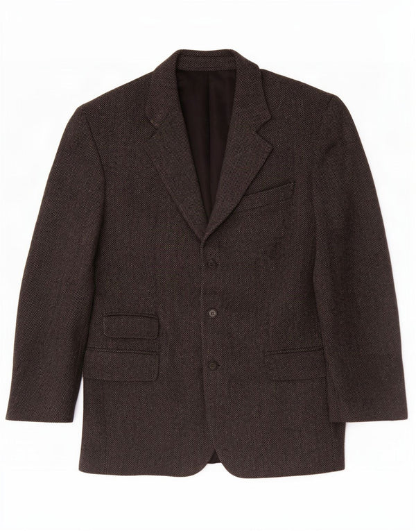 vintage Homme 3 Bouton Blazer Veste UK 38 Gris Moyen