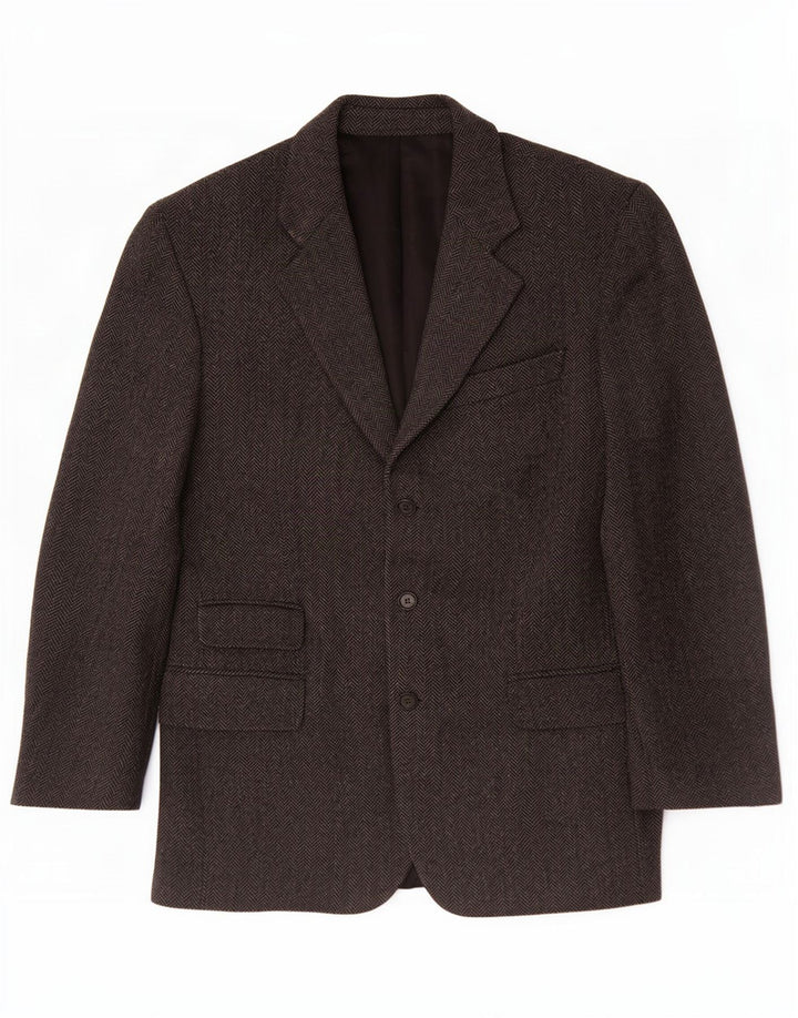 vintage Homme 3 Bouton Blazer Veste UK 38 Gris Moyen