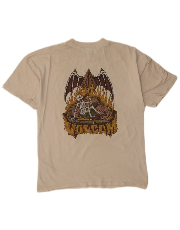 Volcom Haut T-Shirt Graphique Homme Petit Coton Beige
