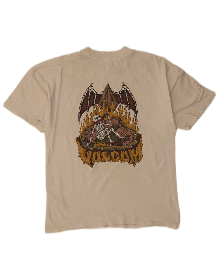 Volcom Haut T-Shirt Graphique Homme Petit Coton Beige