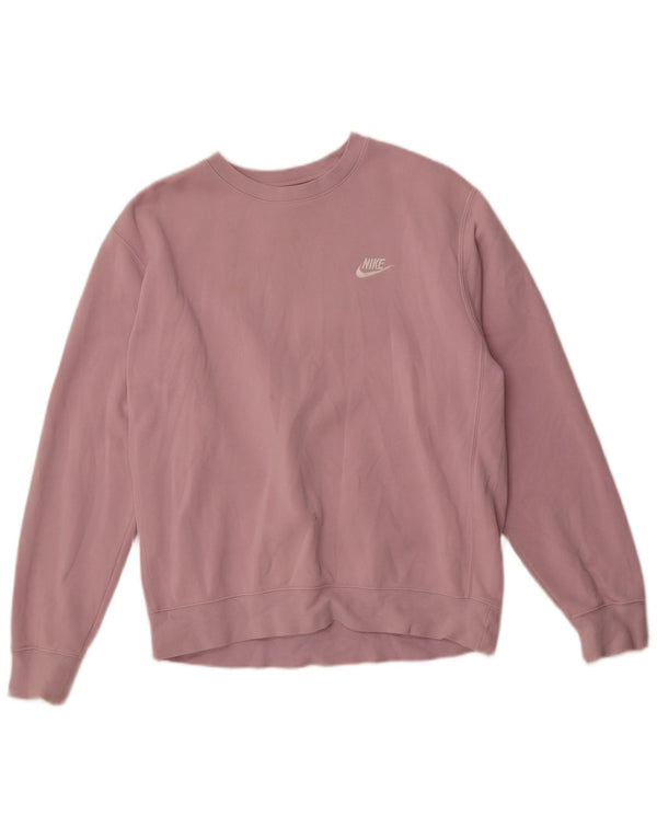 Nike Sweat-shirt pour femme en coton rose moyen UK 14