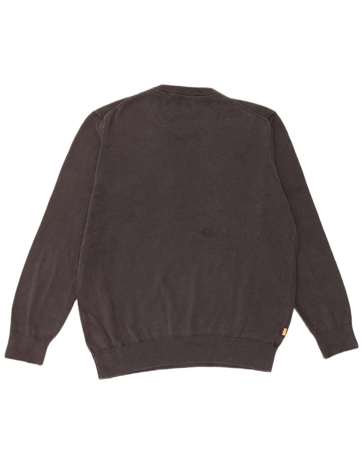 Timberland Pull à col rond pour homme en coton noir Large