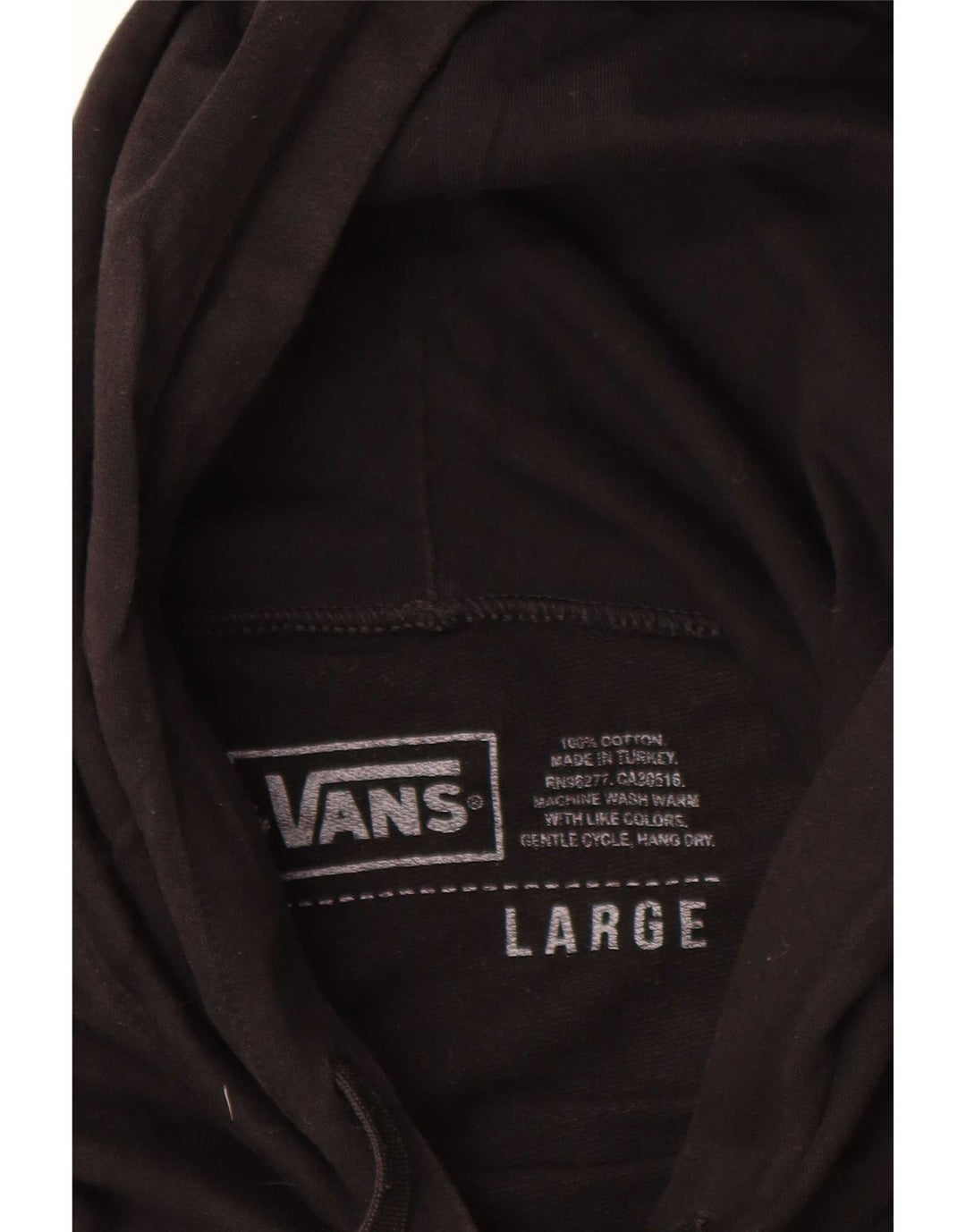 Vans Pull à capuche graphique pour hommes, grand coton noir