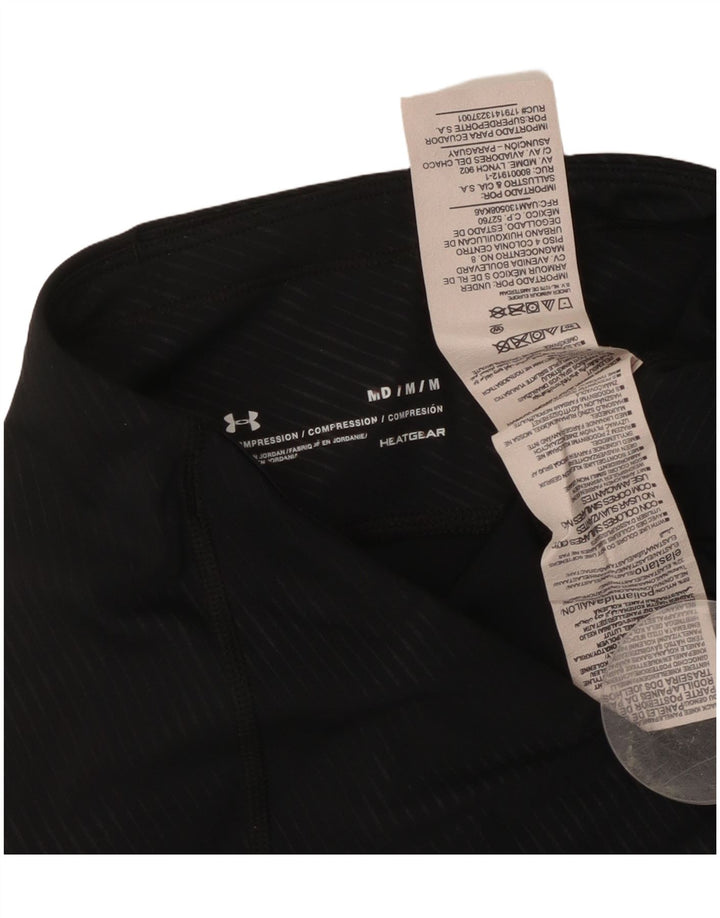 Under Armour Leggings Femme UK 44 Nylon Rayé Noir Moyen