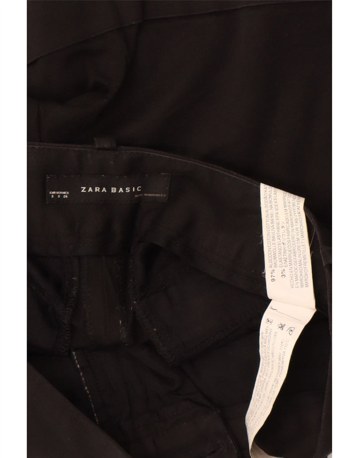 Zara Short Chino Femme Petit W26 Coton Noir