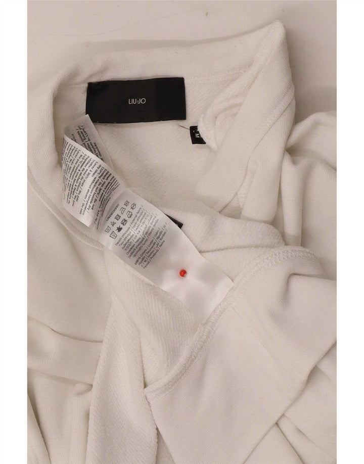 Liu Jo Sweat-shirt graphique pour femme UK 44 en coton blanc moyen