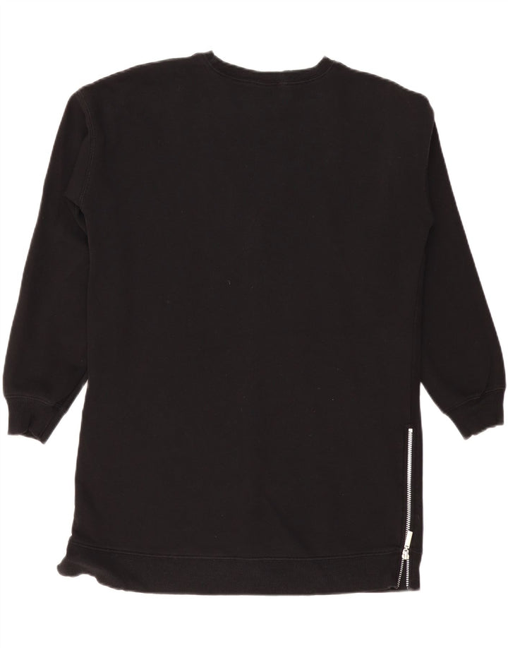 MINT VELVET Sweat-shirt long surdimensionné pour femme UK 10 Petit Noir