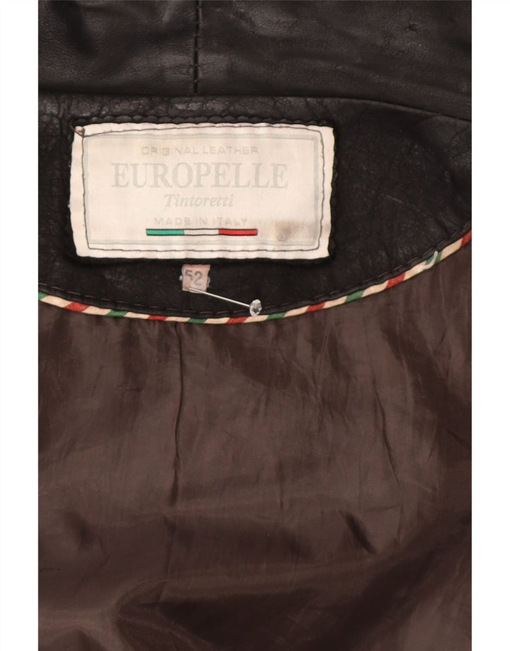veste en cuir homme vintage IT 52 XL Noir