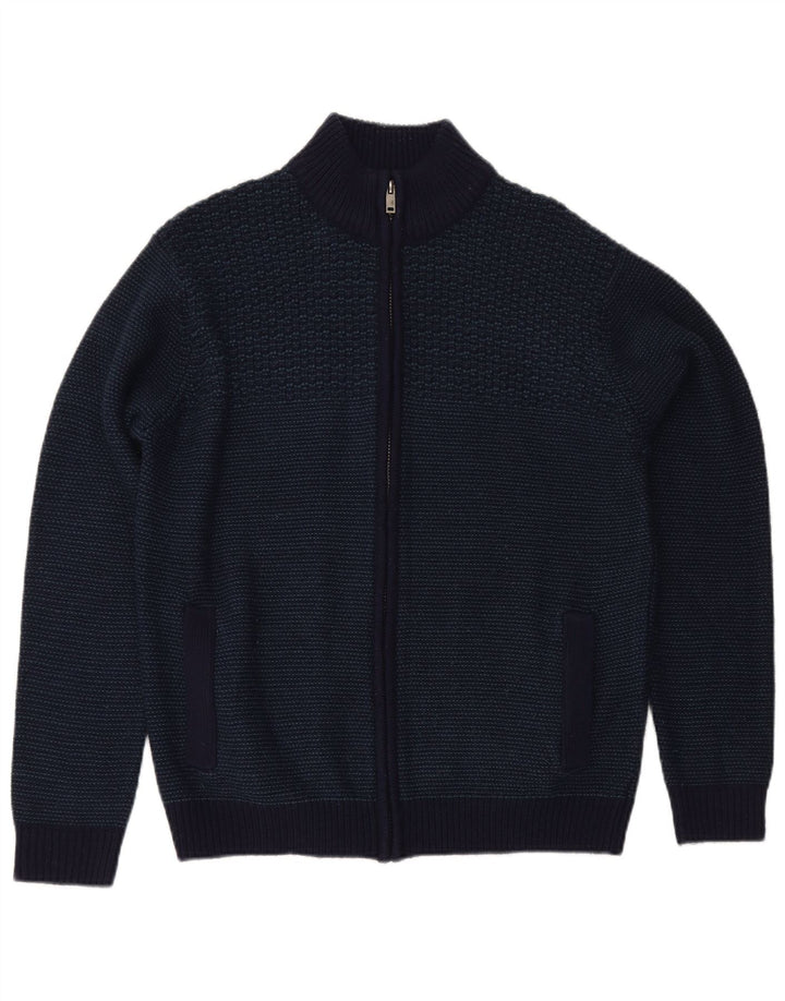Marks & Spencer Pull Cardigan Coupe Régulière Homme Bleu Marine Moyen Acrylique