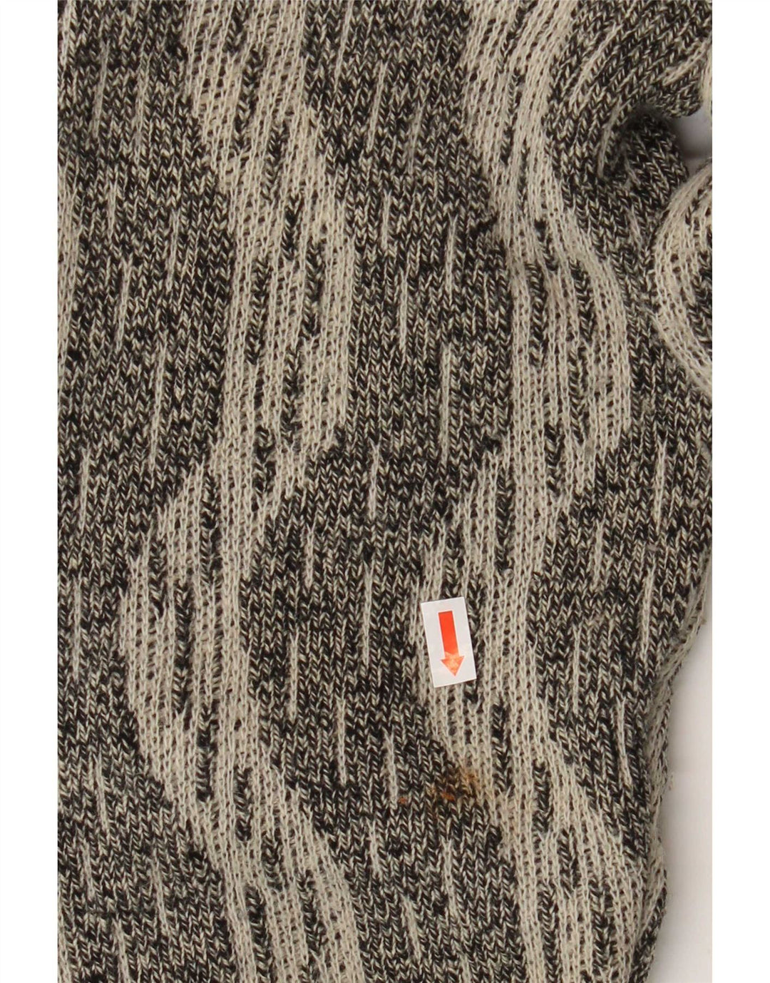 De Pletrl Pull Cardigan Homme IT 50 Laine Chevron Gris Moyen