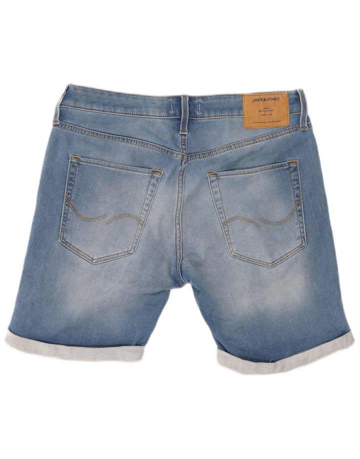 Jack & Jones Short en Jean Homme Medium W32 Bleu Coton