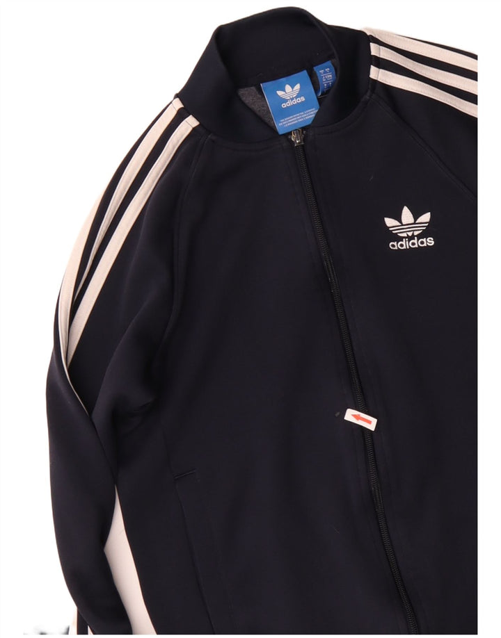 Adidas Veste de survêtement pour homme Petit bleu marine Polyester